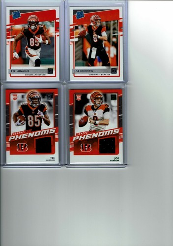 2020 Donruss Football Joe Burrow Rated Rookie #301 Tee Higgins #310 Rated Rookie - 第 1/2 張圖片
