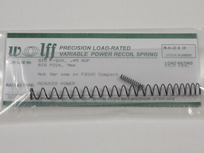 46213 WOLFF FITS SIG SAUER P226/P220 VARIABLE RP RECOIL SPRING - 13# - BRAND NEW