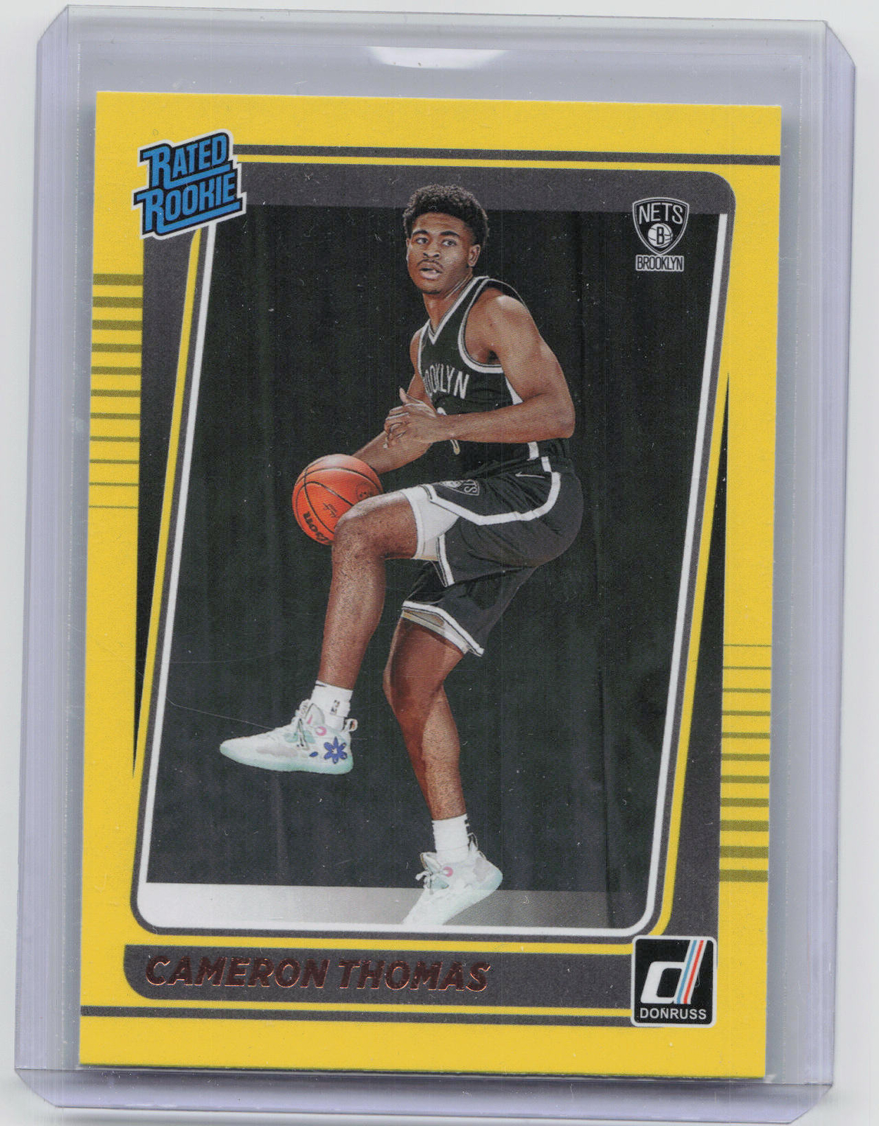2021-22 Donruss #203 Cameron Thomas Yellow Flood