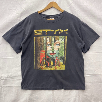Vintage 1997 STYX Grand Illusion 97 Tour Tee Size Large Single