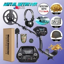 Metal Detector with Waterproof Deep Ground Search Coil Gold Finder Shovel MIC