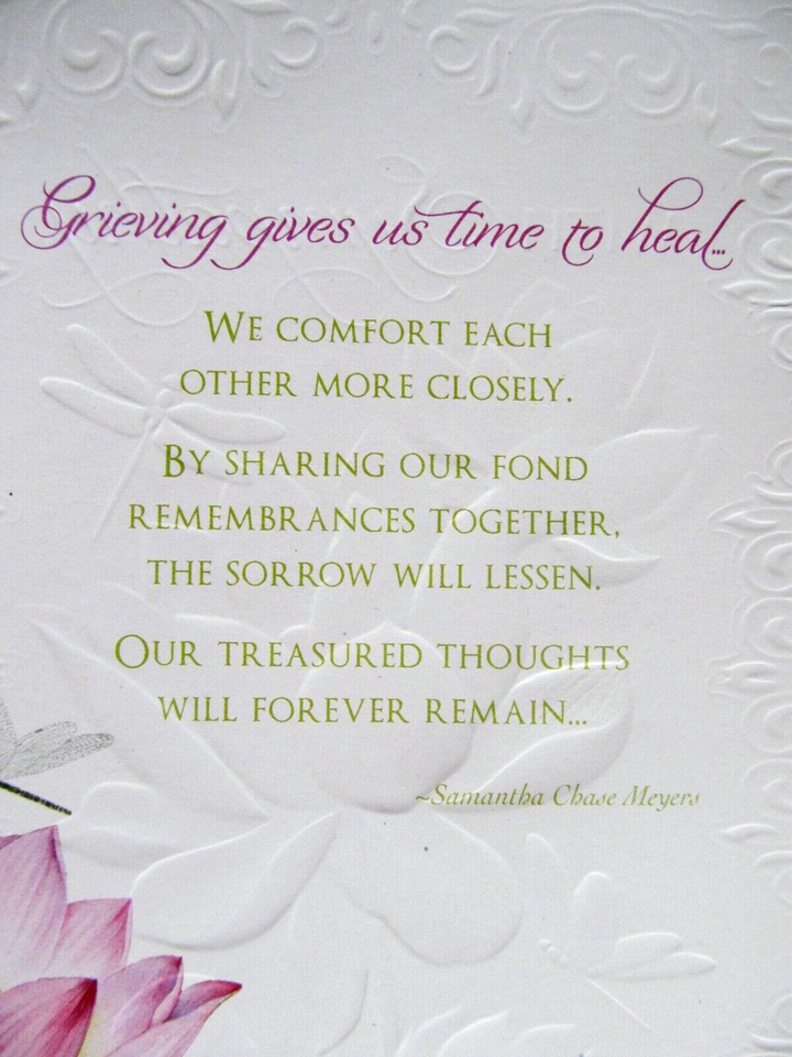 Samantha Chase Meyers Sympathy Greeting Card, Matching Env. & Seal