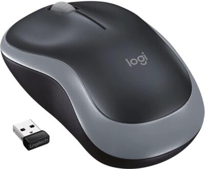 Logitech M185 Wireless Maus optisch kabellos USB Empfänger Grau