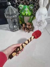 Shamanic Drumbeater Pagan Shaman healing drumming Willow branch artisan handle .