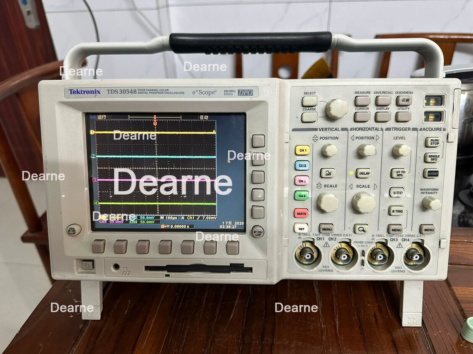 Used Tektronix TDS3054B 4-Channel 500 MHz Oscilloscope 5 GS/s