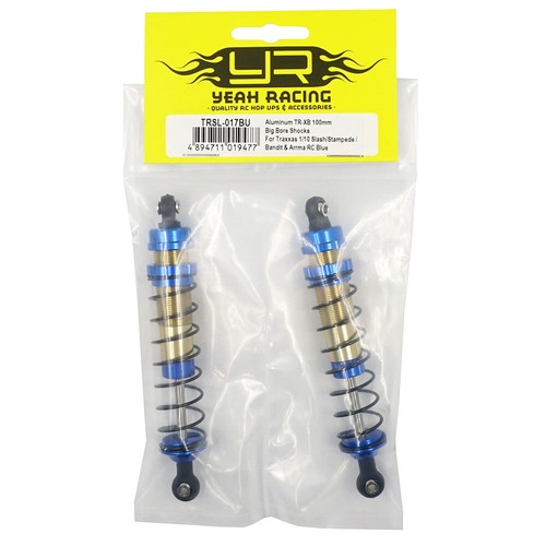 NEW Yeah Racing TRSL-017BU Alum TR-XB 100mm Big Bore Shocks BL FREE US SHIP - Picture 2 of 4