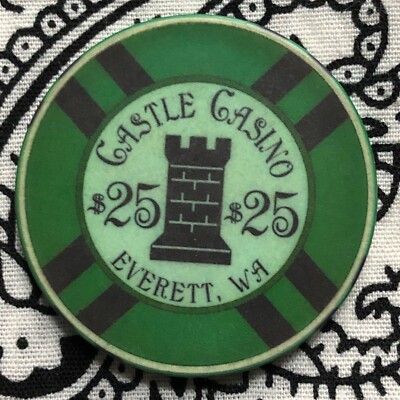 Castle Casino $25 Everett, WA Gaming Poker Casino Chip