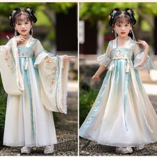 Detachable Sleeves Hanfu Children Girl Summer Chinese Style Ancient Tang Costume