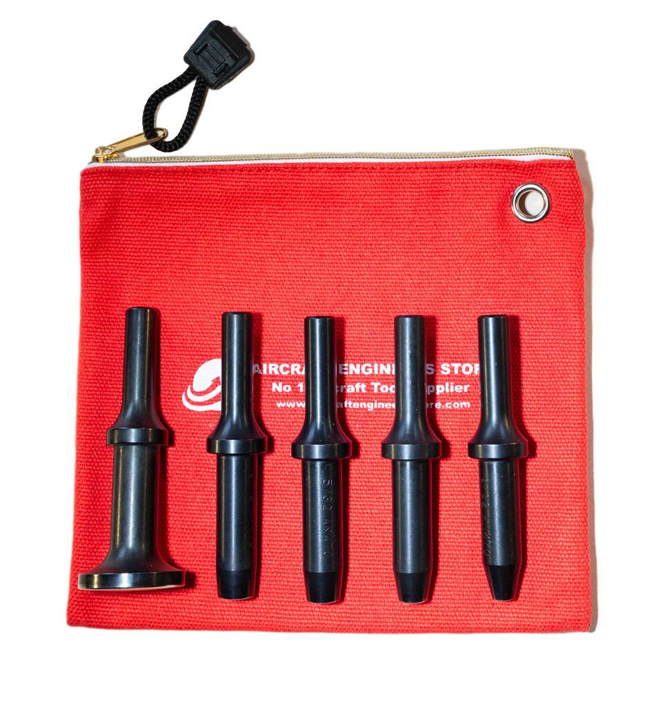 AIRCRAFT TOOLS NEW 4 PIECE .401 OFFSET RIVET SET / SNAPS 5 1/2  | UK