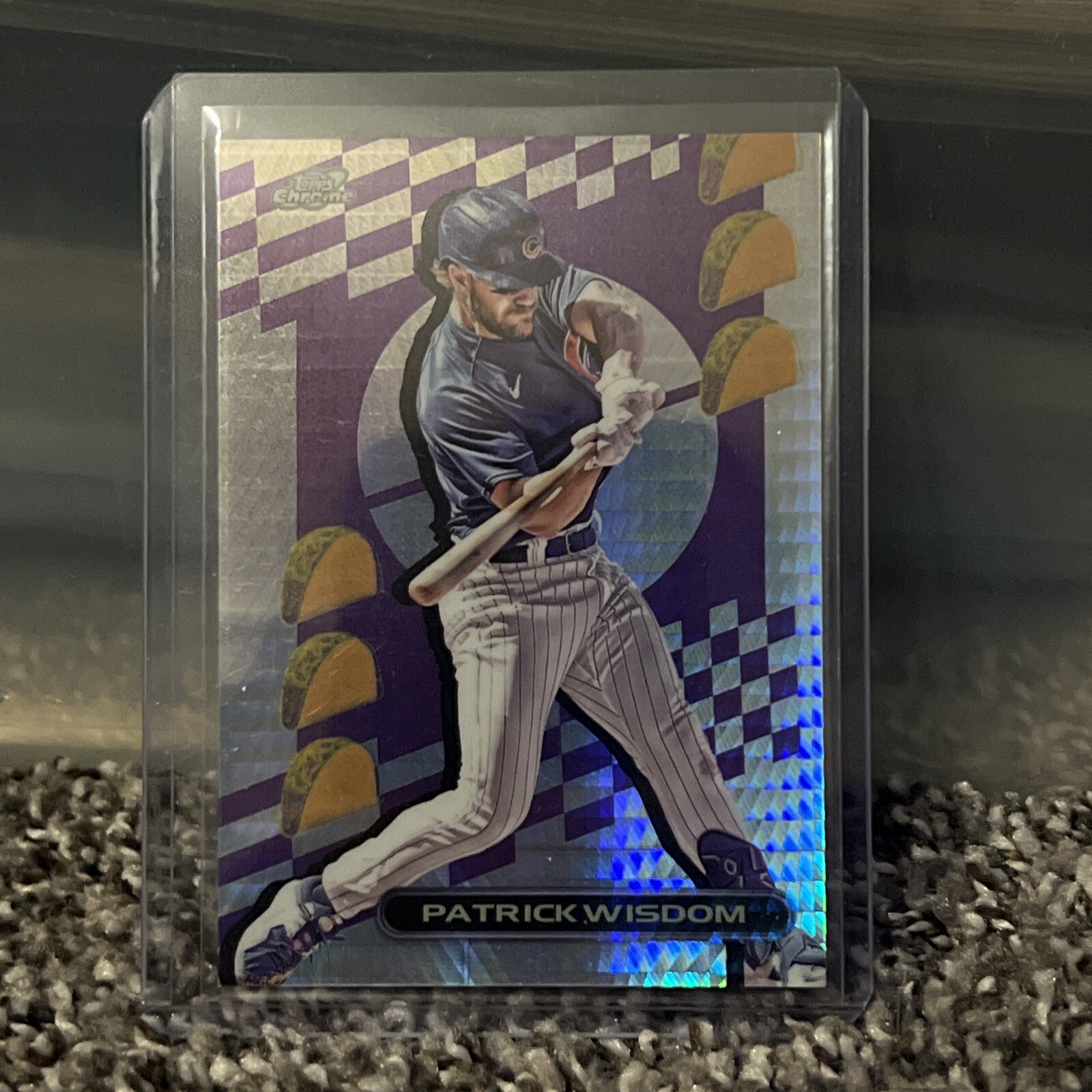 Patrick Wisdom 5/5 2023 Topps Cosmic Chrome Tacofractor Baseball Card!! SSP Cubs