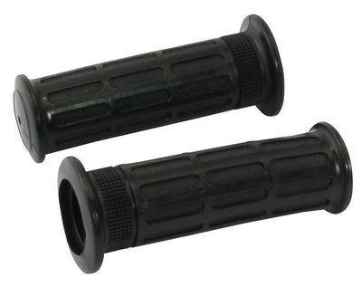 PAAR LAMBRETTA STYLE ROLLER GRIFFE SCHWARZ GUMMIGRIFFE 25mm LINKS UND RECHTS