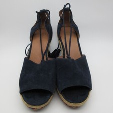 Cabi Mujer Cuero Azul Marino Isla Cuña Alpargatas Sandalias 8