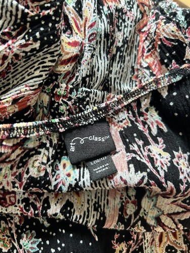 Art Class Floral Print Sleeveless Jumpsuit Kids Size 10/12 - Picture 6 of 7