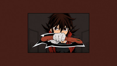 Anime trash shirato marin dp brunette brown eyes battle Playmat Game Mat Desk