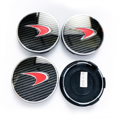 Mclaren 570S 540C Red Carbon Fibre Hub Cap Set Genuine 13B0997CP