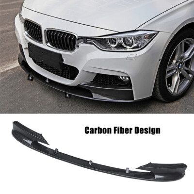 Front Bumper Lip Spoiler For 2012-2018 BMW F30 3 Series M Sport Carbon Design
