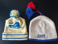 Vintage New York Giants Drew Pearson Game Day Winter Hat and Meadowlands Beanie
