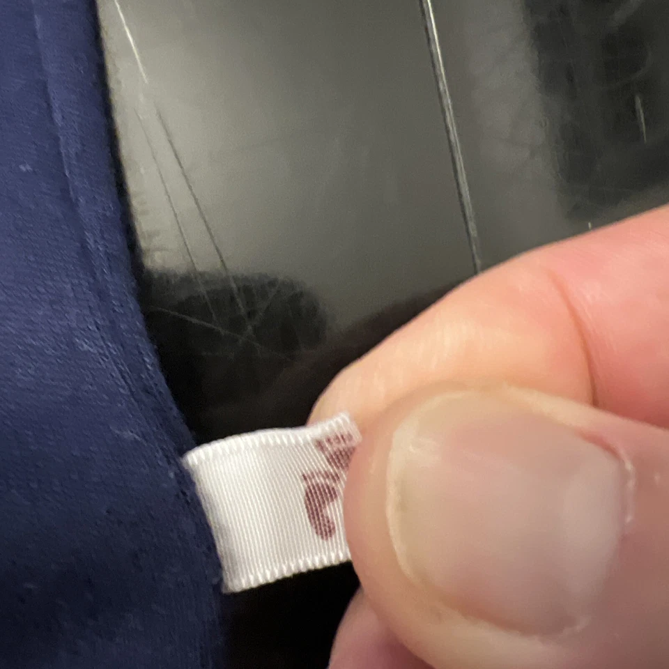 Camisa Polo HANG TEN 2 Pies Logo Azul Bolsillo Adulto Mediana Surfistas Años 70’s Surf Nueva Foto 3 de 4