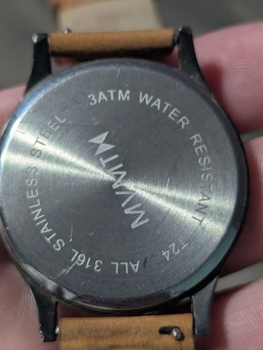 mvmt men's watch brown leather band tested working - Picture 5 of 9