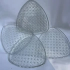 Anchor Hocking DAISY & BUTTON Snack Plates Set of 4 Vintage MCM