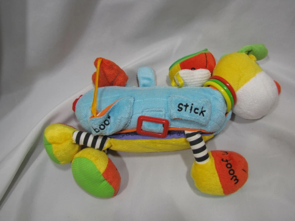 CERNILLO DE CERÁMICA NIÑOS PELUCHE AZUL ACTIVIDAD CACHORRO PERRO ARRUGADO SONAJERO CHIRRIDO Foto 2 de 4