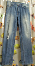 Calvin Klein Jeans Worn Slim Fit Straight Leg Men's 33x32 Blue Denim 5-Pocket SO
