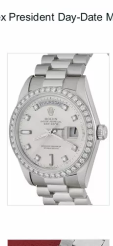 Rolex Day-Date Oyster Perpetual Platinum Diamond Mens President Watch 18046