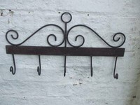 Perfekte, GroßE, Stabile Hakenleiste, Wandhaken, KüChe, Bad, Eisen, Landhaus