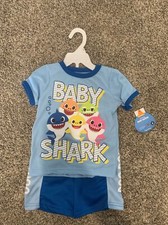New Pinkfong Toddler Boy's Baby Shark Top and Shorts Lounge Set Size 2T- NWT