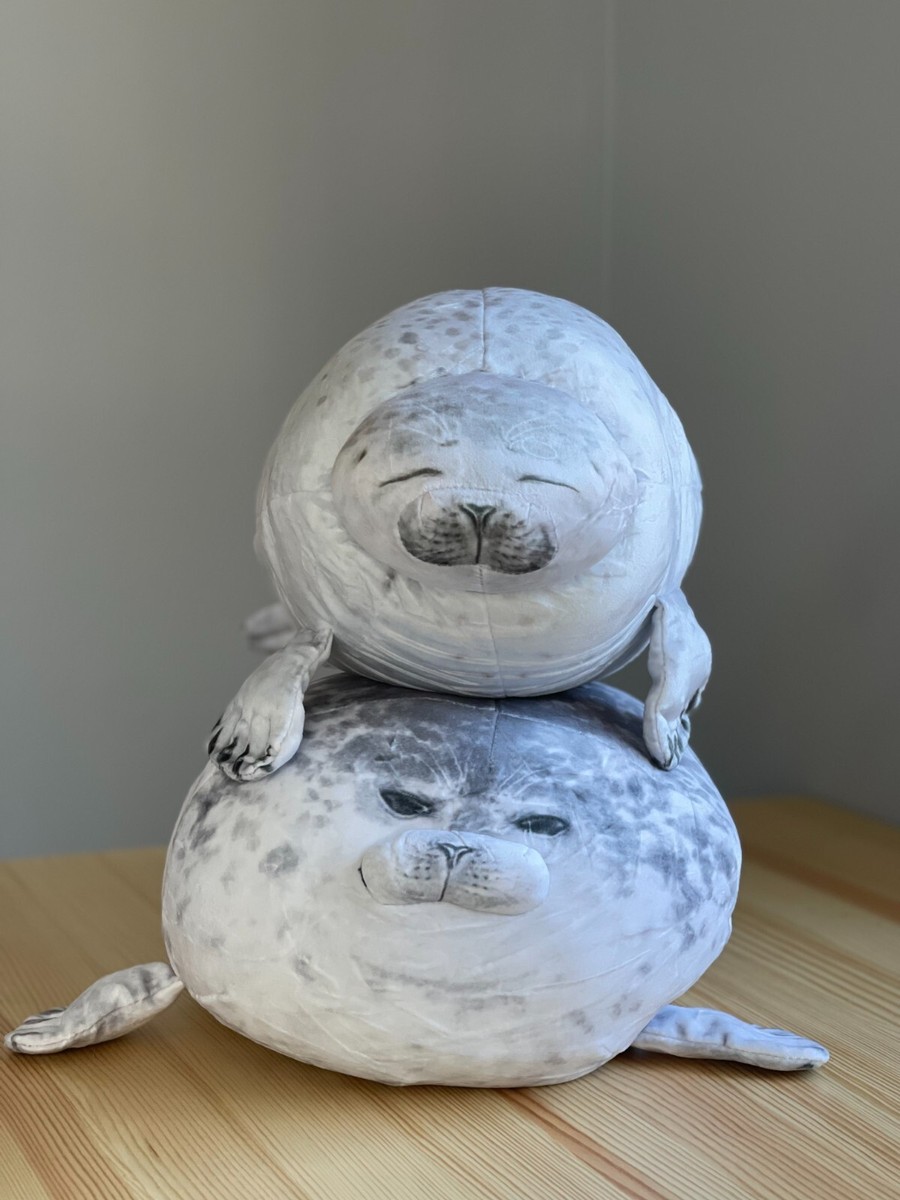 30 cm zeedier pluche kussen, Chubby Seal knuffeldier, knuffeldier, zeedier, oceaandierkussen, gevuld zegelkussen, omarmingskussen, speelgoed voor kinderen, jongens en meisjes, cadeau