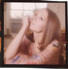 Diana Rigg Ethereal Profile Portrait 1960's Original 2.25 x 2.25 Transparency