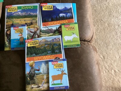 Highlights Which Way USA? Puzzle Books + Maps, Lot Of 3, Rocky Mt States