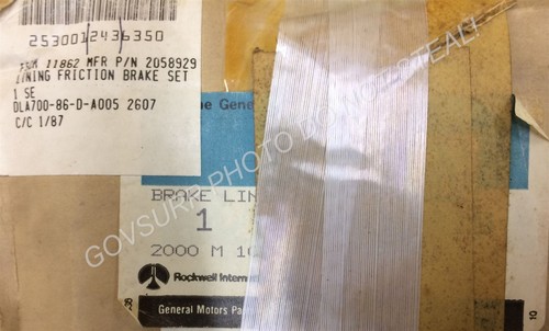FUTTERSATZ GENERAL MOTORS 15579605 ODER 2058929 MERITOR 2001Q17 2530-01-243-6350 - Bild 3 von 3