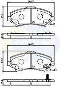 Brake Pad Front Axle To Fit Chrysler Grand Voyager 07->, Dodge Grand Caravan 07-