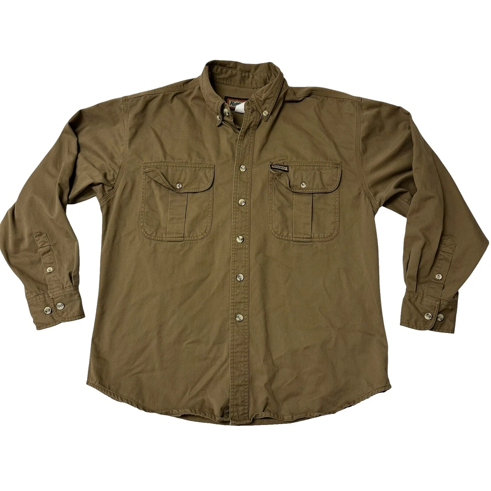 Camisas para hombre Remington informales lisas con botones