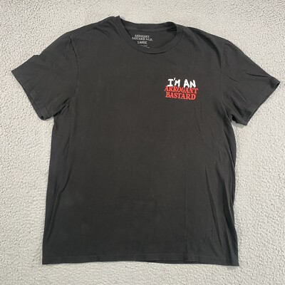 #ad Arrogant Bastard Ale T Shirt Black Short Sleeve Crew Neck $14.95