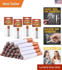 Fake Puff Cigarettes That Blow Smoke - 8 Pack - 3.25 Inch Faux Cigs