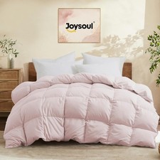 Twin Size Down Comforter - All Season Ultra Soft Goose Down Feather Fiber