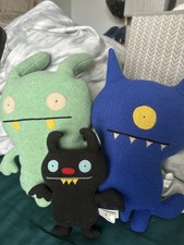 Ugly Dolls Lot of 3: Ninja Batty Shogun 9", Ugly dog OneEye 13 , Moxy 13 RARE