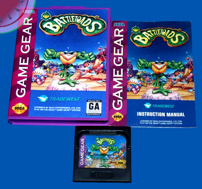 TESTED Sega GAME GEAR Game BATTLETOADS  Completed in NEW Hangtab Box CIB