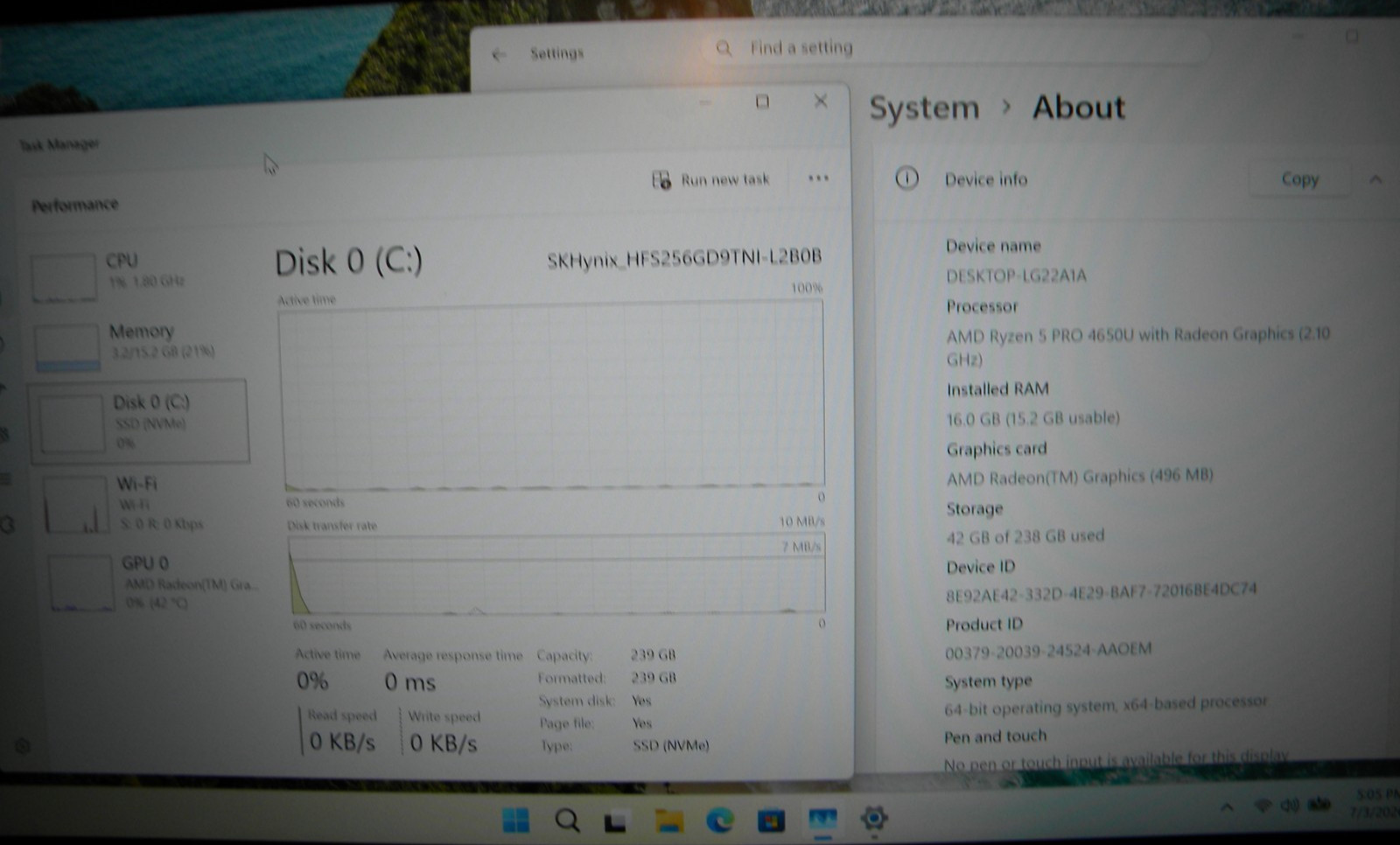 Lenovo ThinkPad T14s, 14-Inch Laptop, with AMD Ryzen 5 PRO 4000 Series, 256 GB NVMe (Non-Volatile Memory Express), Windows 11 Pro