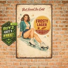 1981 Genesee Beer Tin Retro Wall Decor Vintage Metal Sign 8x12