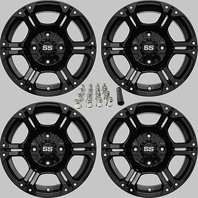 YAMAHA WOLVERINE 1000  X2  14'' VIPER BLK ATV / UTV ALUMINUM WHEELS (SET 4) 11K