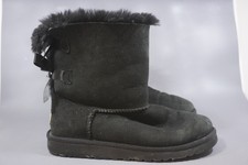 UGG Bailey Bow II Womens Size 4 Black Suede Round Toe Pull On Snow Boots