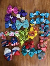 New 25 Pieces Assorted Hair Clip Bows Pony Tail Bows Hair Accessories