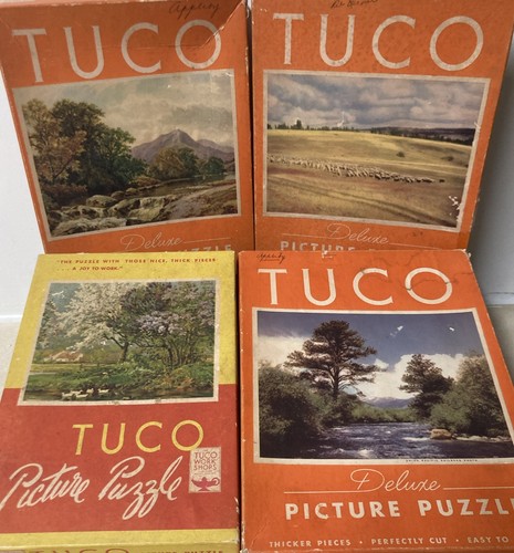 VINTAGE TUCO PUZZLE LOT Of 4 DELUXE & SCENIC Nature (please read Description)