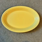 Vintage Homer Laughlin Fiesta Fiestaware Yellow Oval Platter Plate 13 1/2” Dish