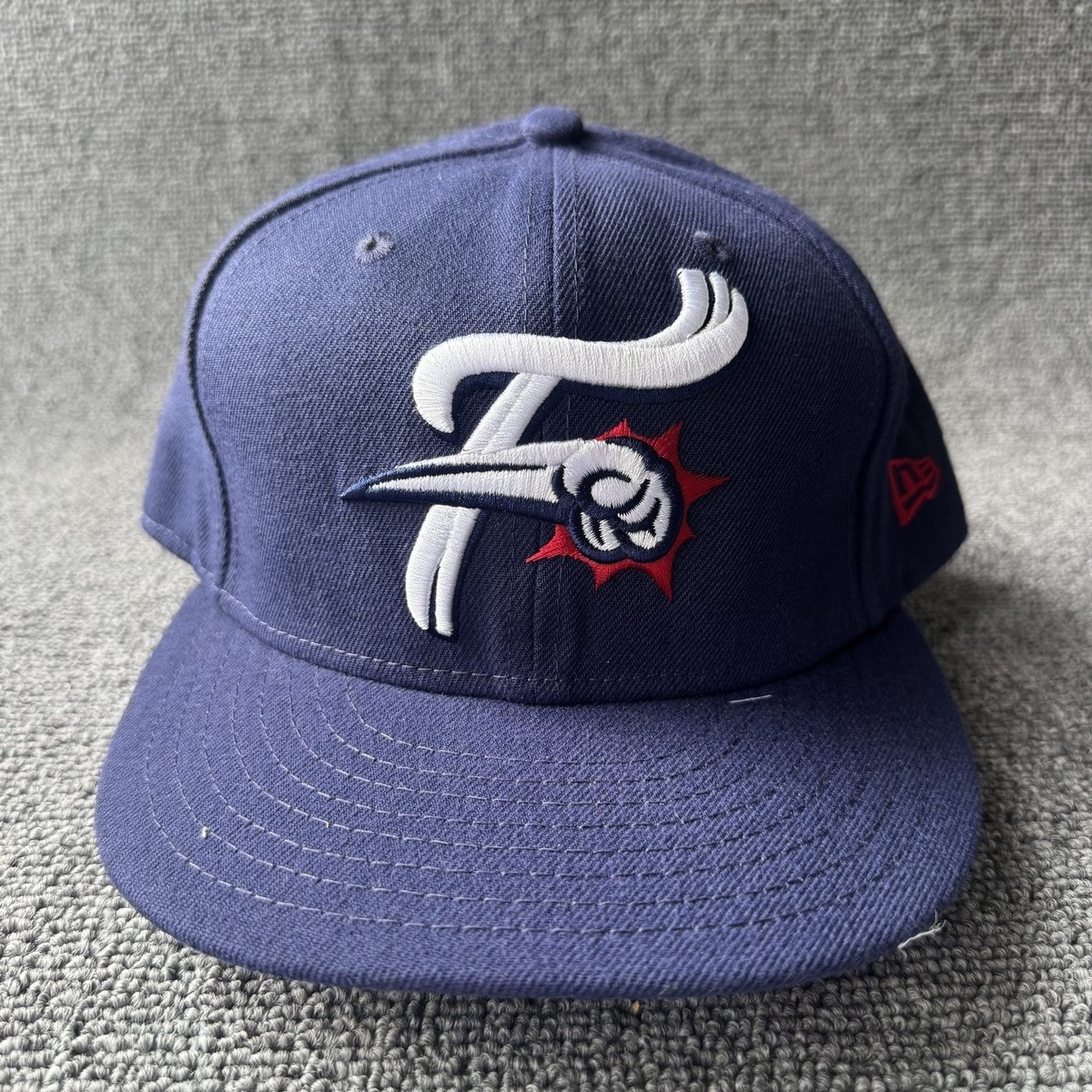 New Era Fort Myers Mighty Mussels 59FIFTY Fitted Navy 7 3 4 Hat