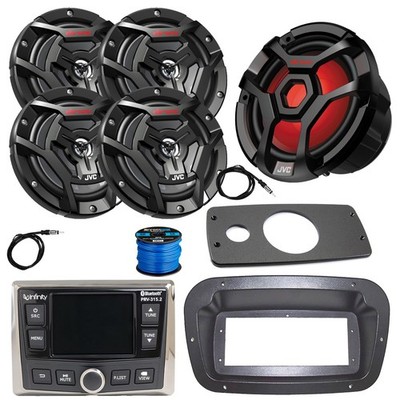 Infinity Radio, ANT, LED Sub, 4x 6.5'' 150W Speaker (Black),Adapter, Spa Bezel