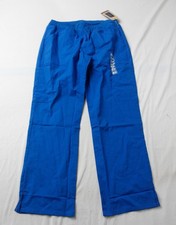 Cherokee Womens Solid Rib Knit Waist Cargo Scrub Pants MS7 Royal Blue Medium NWT